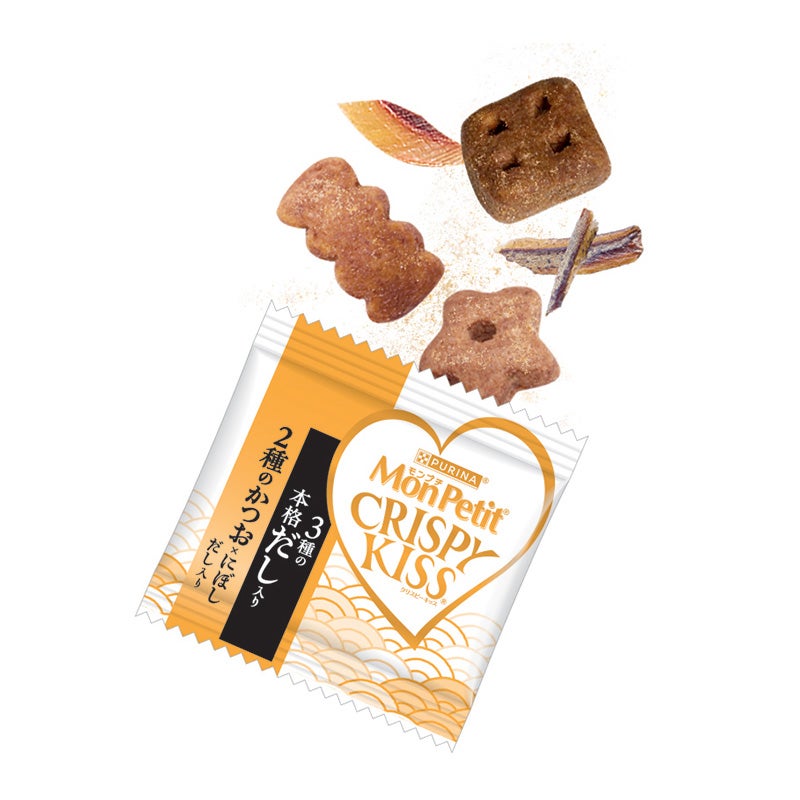 モンプチ クリスピーキッス 3種の本格だし入り 2種のかつお×にぼしだし